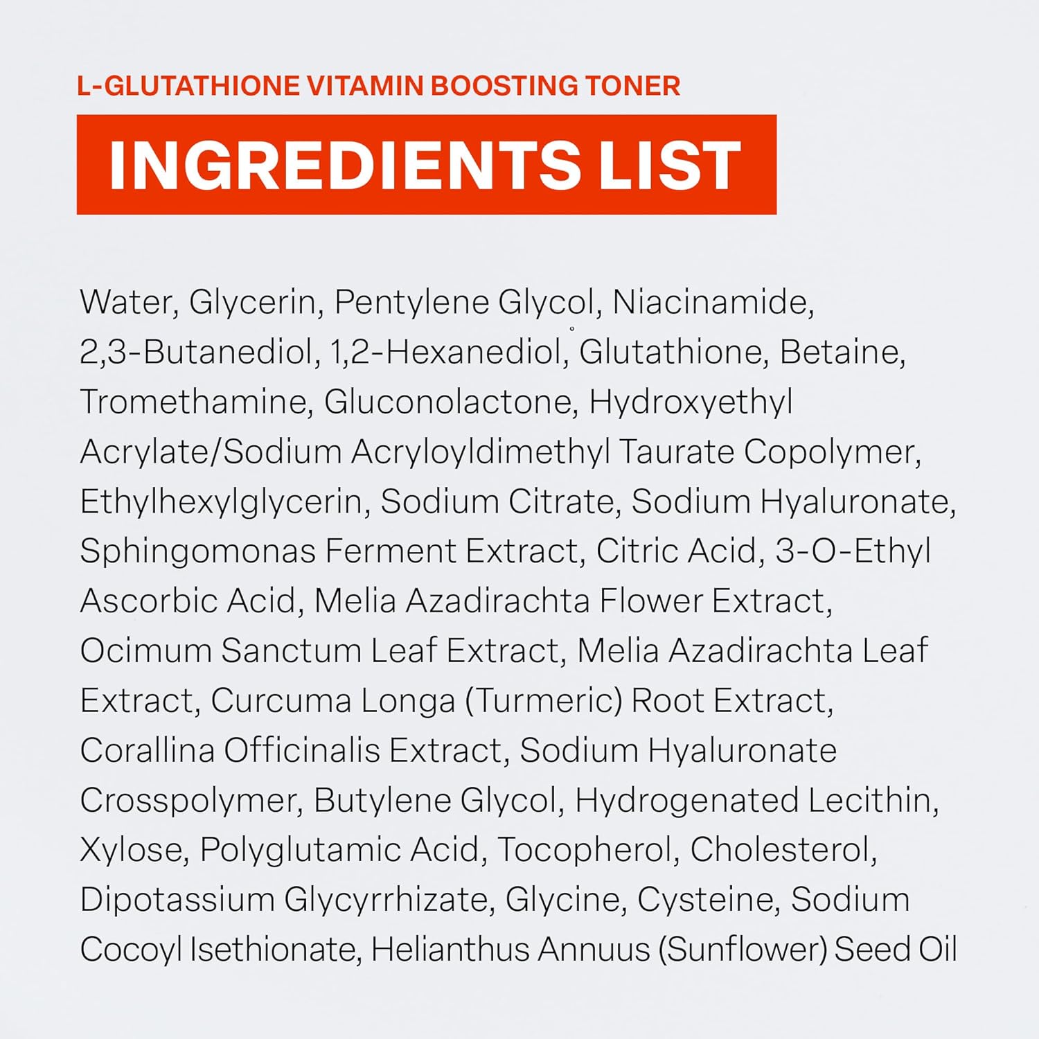 L-GLUTATHIONE Vitamin Boosting Toner (150ml / 5.07 fl oz)